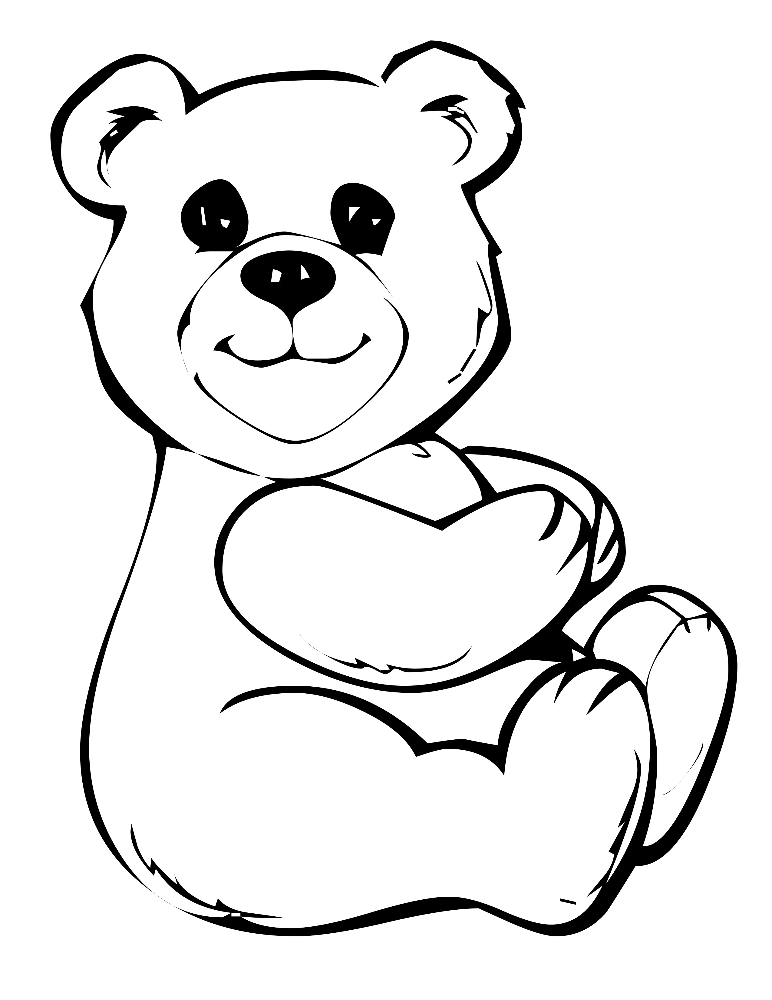coloring pages of bears - photo #2